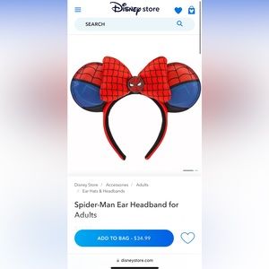 Selling Disney Spider-Man Ear Headband for Adults